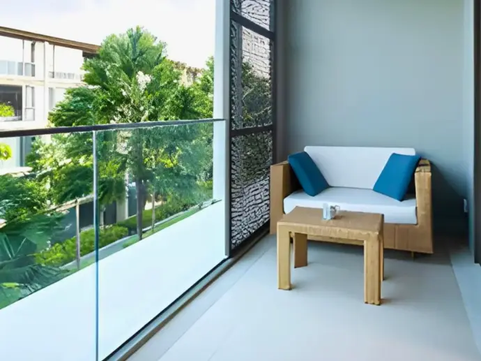 Balustradă Valedo Eksen montată pe balcon